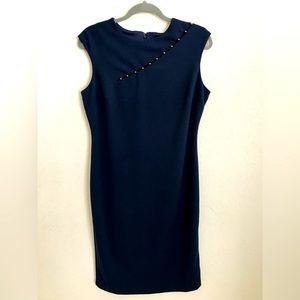 PRICE DROP: Donna Ricco Dark Blue Sheath Dress